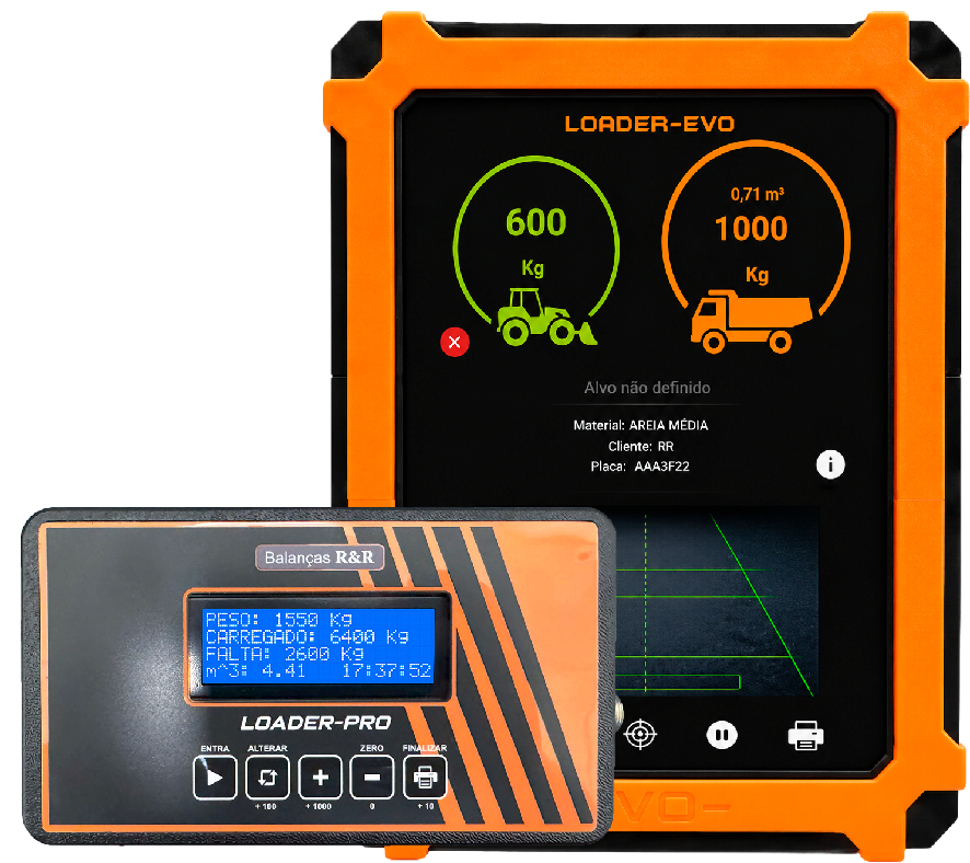 Balanças LOADER-EVO touch e LOADER-PRO: composição original da LP R&R