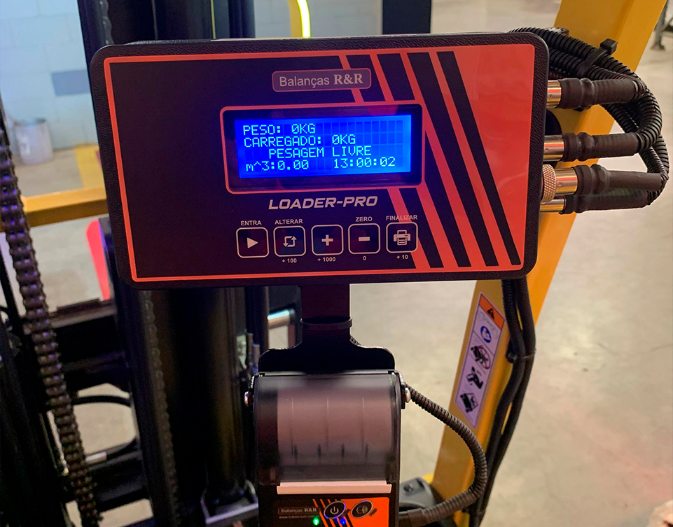 LOADER-PRO instalada com mini-impressora em operação